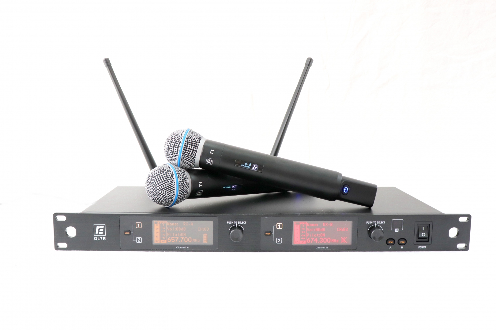 RFIntell QL7R/T1-A 651,800-683,400 МГц 2-канальная радиосистема с 2-мя ручными микрофонами в Владимире
