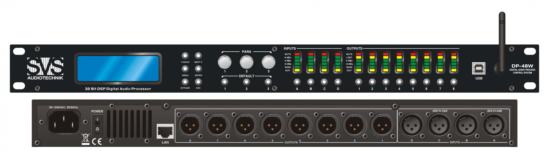 SVS Audiotechnik DP-48W Цифровой процессор: 4 входа 8 выходов в Владимире