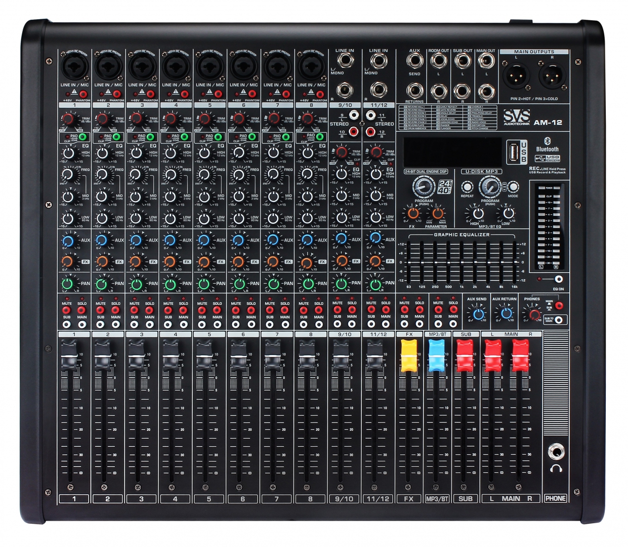 SVS Audiotechnik mixers AM-12 Микшерный пульт аналоговый, 12-канальный в Владимире