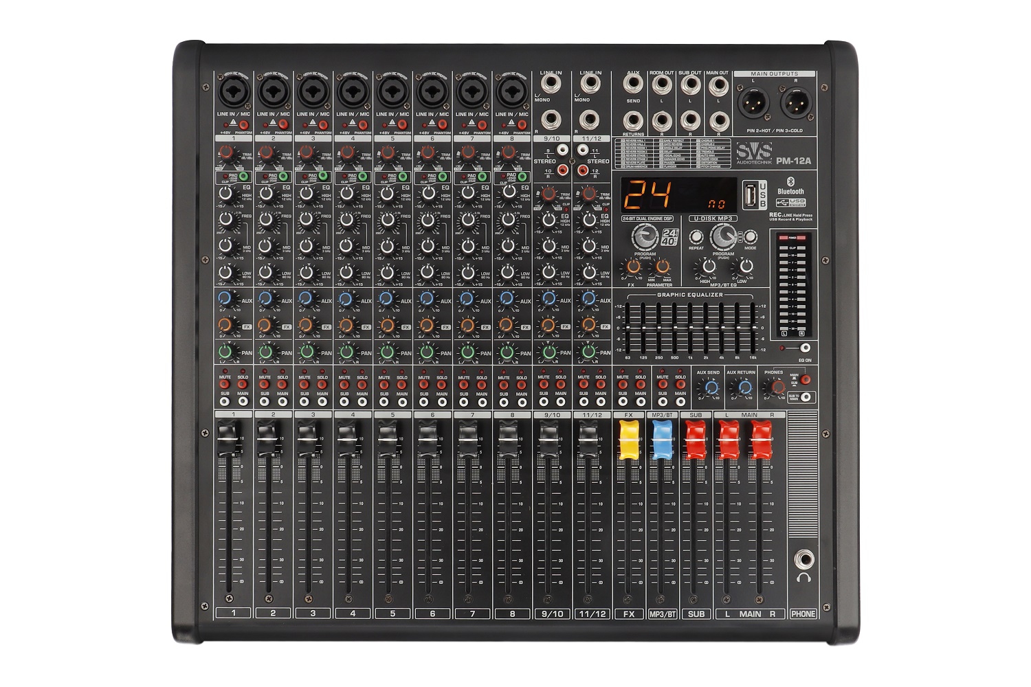 SVS Audiotechnik mixers PM-12A Активный аналоговый микшерный пульт, 12-канальный в Владимире